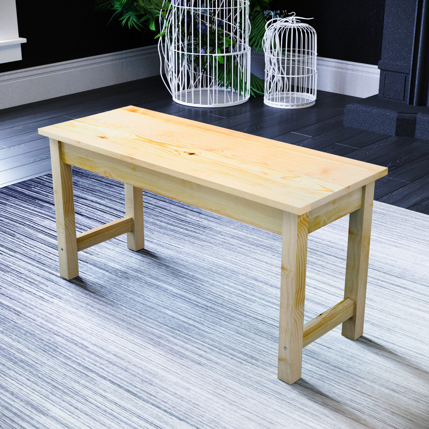 Dining Table and Chairs Bench Set Natural Color Quallty Wooden Cholce